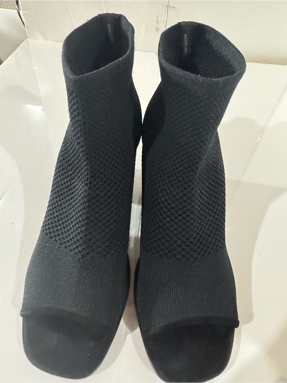 Eileen Fisher Croft Stretch Black Knit Sock Bootie Size 9.5